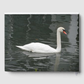 Witte zwaan bruiloft met naam gastenboek (Achterkant)