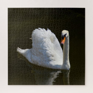 Witte zwaan legpuzzel