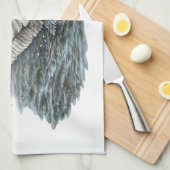 Witte zwaan op water theedoek (Quarter Fold)