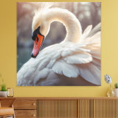 *~* Witte Zwaan SC1 Close-up Heerlijk Canvas Afdruk (Insitu (Woonkamer))