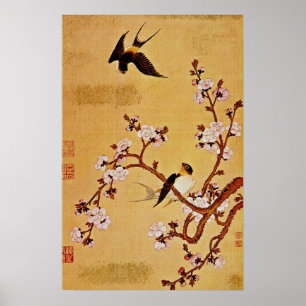 Witte Zwand en Drijvende Branches, Chiang T-in Poster