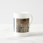 Witte zwanen Bone China Mok (Voorkant rechts)