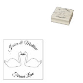 Witte zwanen bruiloft Custom Rubberstempel (Gestempeld)