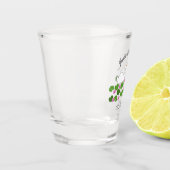 Witte zwanen en waterlelies Bruiloft Custom Shot Glas (Links)