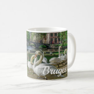 Witte zwanen in Brugge Koffiemok