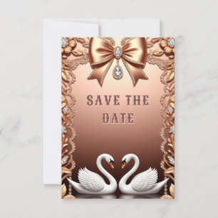 💍 Witte Zwanen Trouwdecoratie 💍 Save The Date
