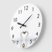 Witte zwanen verliefd grote klok (Hoek)