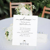 Witte zwanen voor het programma voor de bruiloft