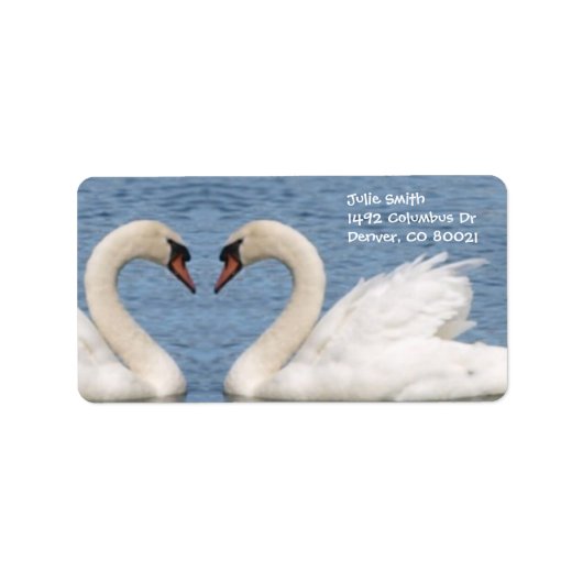 Witte zwans etiket (Voorkant)