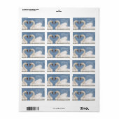 Witte zwans etiket (Full Sheet)