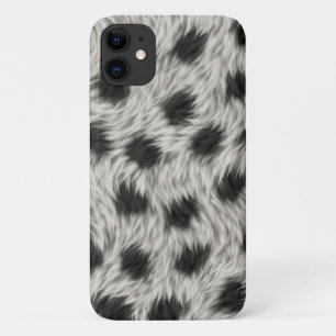 Witte zwarte bontstof textuur achtergrond-65430 iPhone 11 hoesje