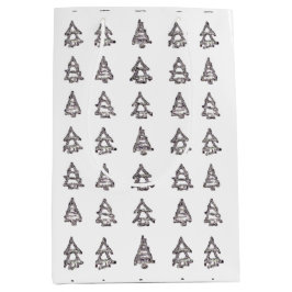 Witte & Zwarte Boom Gift Bag Medium Cadeauzakje