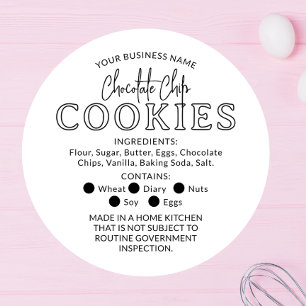 Witte Zwarte Chocolade Cookies Cottage Law Sticker