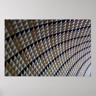 Witte, zwarte en bruine vlek poster