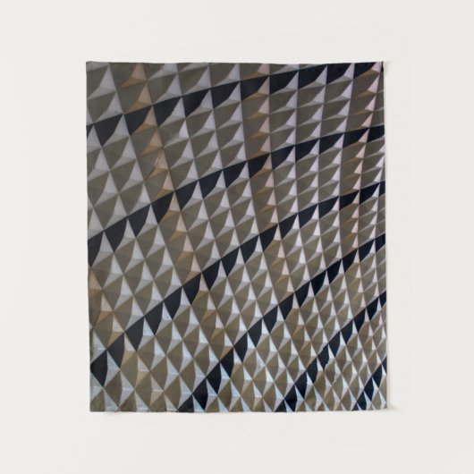 Witte, zwarte en bruine vlek wandkleed (Voorkant)