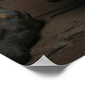 Witte zwarte Franse Bulldog Pirate Red Poster (Hoek)