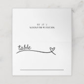 Witte & Zwarte Hart Bruiloft (Buitenkant ongevouwen)