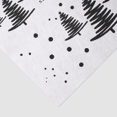 Witte zwarte minimalistische kerstbomen tissuepapier (Detail)