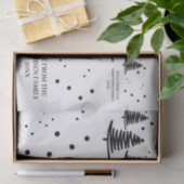 Witte zwarte minimalistische kerstbomen tissuepapier (Geschenk)