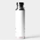 Witte zwarte monogram initiaal, eenvoudig waterfles (Links)