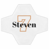 Witte zwarte monogram initiaal voetbal (Enkel)