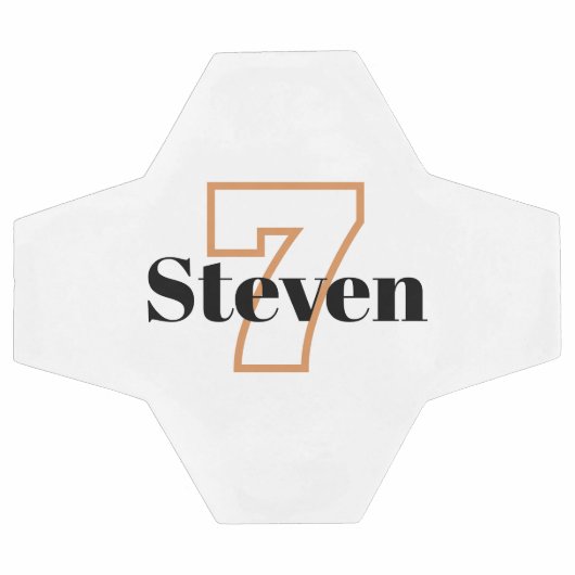 Witte zwarte monogram initiaal voetbal (Enkel)