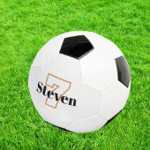 Witte zwarte monogram initiaal voetbal