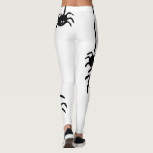 WITTE ZWARTE SPIN HALLOWEEN BUSINESS LOGO CUSTOM LEGGINGS (Achterkant)