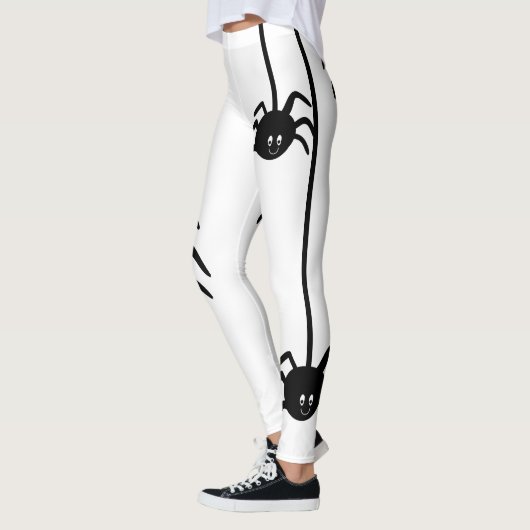 WITTE ZWARTE SPIN HALLOWEEN BUSINESS LOGO CUSTOM LEGGINGS (Links)