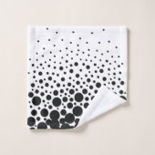 Witte zwarte stip bad handdoek (Wasdoekje)