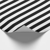Witte/zwarte streep cadeaupapier (Hoek)