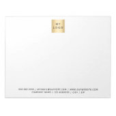 Witte zwarte zakelijke logo notitieblok (Voorkant)