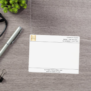 Witte zwarte zaken logo briefhoofd post-it® notes