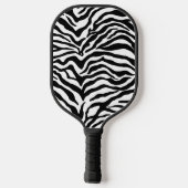 Witte Zwarte Zebra Skin Stripes Print Art Pattern Pickleball Paddle (Achterkant)
