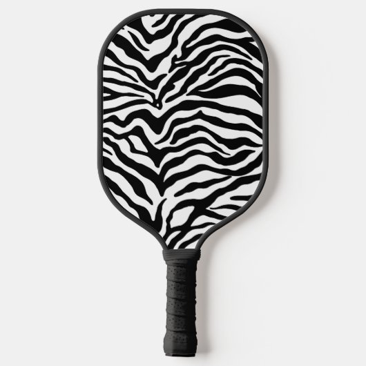 Witte Zwarte Zebra Skin Stripes Print Art Pattern Pickleball Paddle (Achterkant)