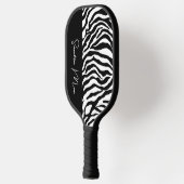 Witte Zwarte Zebra Skin Stripes Print Art Pattern Pickleball Paddle (Links)