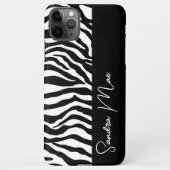 Witte Zwarte Zebra Skin Stripes Print Patroon iPhone Hoesje (Achterkant)