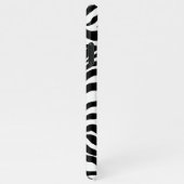 Witte Zwarte Zebra Skin Stripes Print Patroon iPhone Hoesje (Rechterkant)