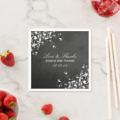 Witte zwepen op het Chalkboard Weddenschap Napkins Servetten (Insitu)