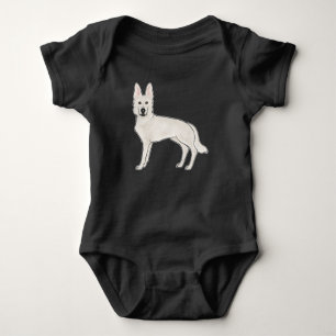 Witte Zwitserse Herder Duitse Herder Alsatian Hond Romper