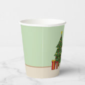 Witte Zwitserse Herder GSD Hond Groene Kerstboom Papieren Bekers (Rechts)