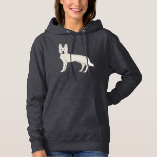 witte zwitserse herder witte duitse herder hond hoodie