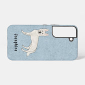 Witte Zwitserse Herder Witte GSD Schattigee Hond m Samsung Galaxy Hoesje (Achterkant horizontaal)