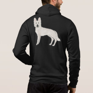 Witte Zwitserse Herdershond Berger Blanc Suisse Mo Hoodie