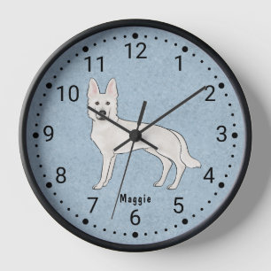 Witte Zwitserse Herdershond Witte GSD Cartoon Hond