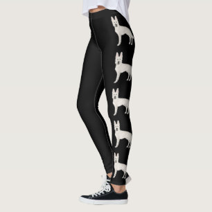 Witte Zwitserse Herdershond Witte GSD Lieve Cartoo Leggings