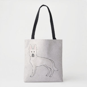 Witte Zwitserse Herdershond Witte GSD Lieve Tekeni Draagtas