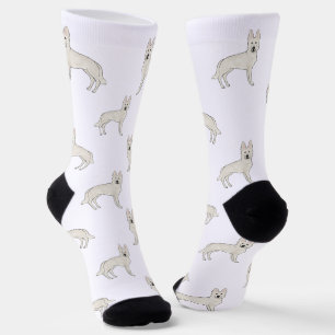 Witte Zwitserse Herdershond Witte GSD Mooie Hond P Sokken