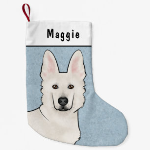 Witte Zwitserse Herdershond Witte GSD Mooie Honden Kleine Kerstsok
