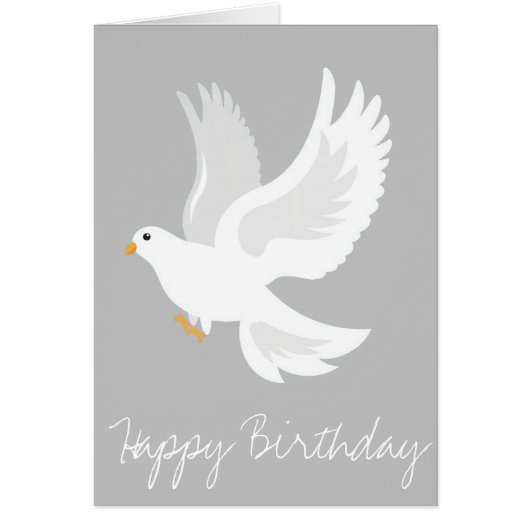 Witteduif op grijs (Voorkant)